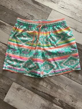 Chubbies colorful Aztec Print Drawstring Swim trunks